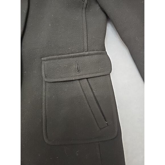 J. Crew Woman's Wool Jacket Black Overcoat Pockets Water-Resistant Winter - Picture 3 of 11